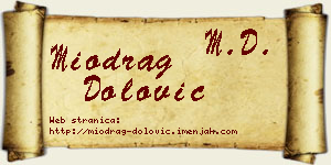 Miodrag Dolović vizit kartica